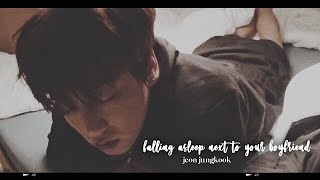 bts jungkook imagine falling asleep next to your boyfriend asmr [upl. by Radmen]