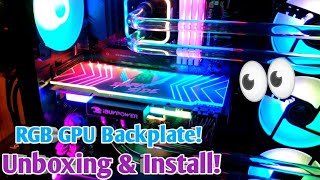 RGB GPU Backplate from V1 Tech  Unboxing and Set Up [upl. by Desdamonna]