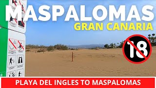 Playa del Ingles to Maspalomas Beach Gran Canaria 🔞 Cruising Area [upl. by Atteinotna244]