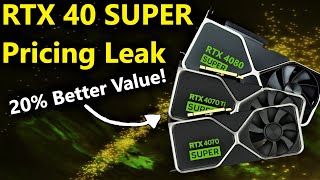 Nvidia RTX 4000 SUPER Pricing Leak Is 20 more Value ENOUGH [upl. by Acker]