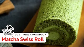 How To Make Matcha Swiss Roll Recipe 抹茶ロールケーキの作り方 レシピ [upl. by Dolora454]