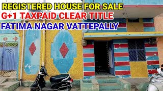 House for Sale in vattepally Hyderabad House For Sale in Fatima Nagar vattepally Hyderabad [upl. by Burkhart]