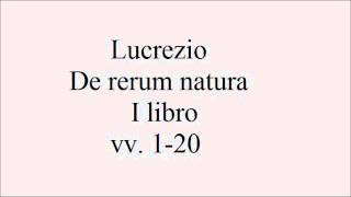 Lettura Metrica Lucrezio De rerum natura 1120 [upl. by Anitnahs]