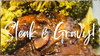 New York Strip SteakMushrooms Onions Broccoli amp Jasmine Rice Delicious and Easy Recipe [upl. by Enelrihs]