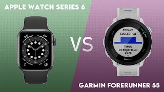 Apple Watch Series 6 vs Garmin Forerunner 55 Comparison [upl. by Baudoin]