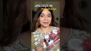 Lip glosses on pigmented lips part 2 lipgloss pigmentedlips ashortaday [upl. by Enrico]