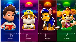 Paw Patrol  Ryder 🆚 Chase 🆚 Marshal 🆚 Zuma Who is best  Tiles Hop EDM Rush pawpatrol [upl. by Enaj372]