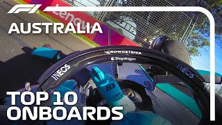 Russells Dramatic Crash  The Top 10 Onboards  2024 Australian Grand Prix  Qatar Airways [upl. by Oner]