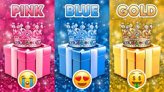 Choose Your Gift Pink Blue or Gold 💗💙⭐️ How Lucky Are You 😱 Quiz Shiba [upl. by Annawt]