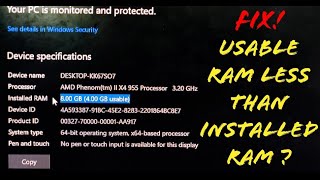 Fixing Usable Ram less than Installed Ram on Windows Fix less usable Ram  Tamil lessusableram [upl. by Hecker667]