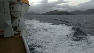 Hurtigruten MS Trollfjord in Windy Weather [upl. by Llebasi861]