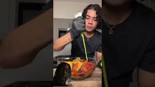 Kinko reaction to Ramizeinn viral mukbang Worlds spiciest ramen 🍜 [upl. by Mailliwnhoj]