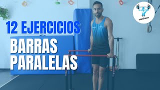 ⚡12 Ejercicios barras paralelas Calistenia Rutinas Principiantes  parallel bars workout [upl. by Kucik]