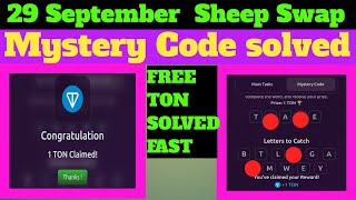 29 September Sheep Swap Mystery Code solved and Win 1 Ton sheep swap Mystery Code solved Sheep swap [upl. by Miharbi]