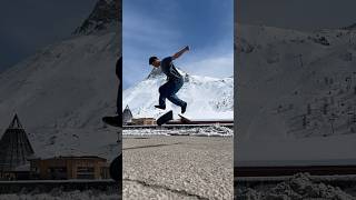 360 flip with a view skateboarding skateboard skate tignes treflip 360flip [upl. by Nylorac]