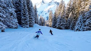 Travel WHILE Skiing PORTES DU SOLEIL [upl. by Aicirtam]