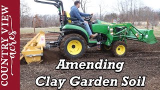 Amending Clay Soil for Better Gardening [upl. by Aisercal]