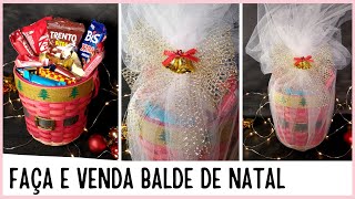 FAÇA E VENDA BALDE DE NATAL COM CHOCOLATES [upl. by Akiemaj]