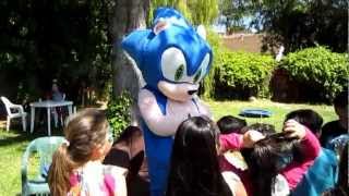 Sonic comes to Dominics birthday party May 192012 [upl. by Liebman]