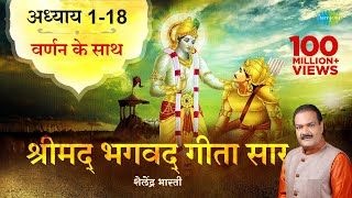 श्रीमद भगवद गीता सार  संपूर्ण गीता  Bhagawad Geeta All Chapters With Narration Shailendra Bharti [upl. by Neraa315]