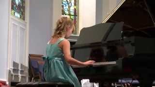 Jayleigh playing FUR ELISE at her Spring Recital BAREFOOT lol [upl. by Ressan]