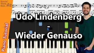 Udo Lindenberg  Wieder Genauso  Piano Tutorial  German [upl. by Lahcsap806]