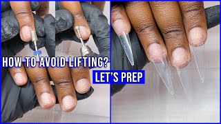 How To Prep Natural Nails  Acrylic or Gel Application  No Lifting Acrylic Prep [upl. by Eded]