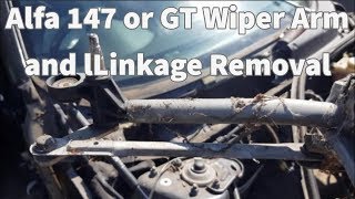 Alfa 147 or GT Wiper Arm And Linkage Removal Guide [upl. by Redla]