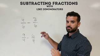 Subtracting Fractions with Like Denominators [upl. by Theurer896]