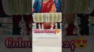 Colour of 2024😍 bangles chudaset jewellery b Ytshorts shorts youtubeshorts youtube trend [upl. by Philemol82]