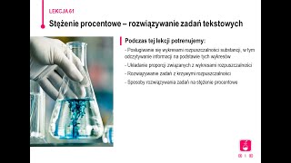 Chemia  klasa 7  Stężenie procentowe roztworu  rozwiązywanie zadań tekstowych [upl. by Mecke]