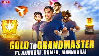 Rank Push Gold To Grandmaster With OG Squad  Free Fire Live  Desi Army [upl. by Annohs]