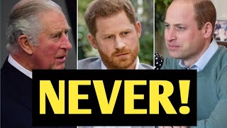 FOR MY WIFE Prince Harry Says He Will Never APOLOGIZE To William amp Charles For Meghan [upl. by Noivaz]