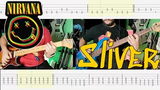 Nirvana  Sliver Guitar amp Bass Cover Tab [upl. by Migeon234]