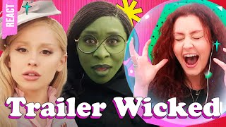 WICKED PARTE 1  REACT DO TRAILER E PRIMEIRAS IMPRESSÕES 💚💖  Mariana Araujo [upl. by Sibley]