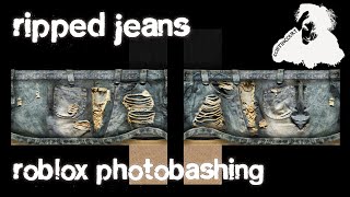 ripped jeans roblox photobashing tutorial [upl. by Pinckney]