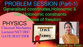 Classical Mechanics Problems based on holonomic constraints Degrees of freedom [upl. by Aneis]