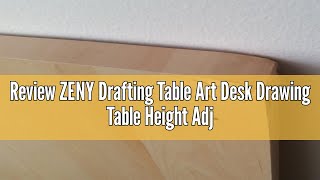 Review ZENY Drafting Table Art Desk Drawing Table Height Adjustable Artist Table Tilted Tabletop wD [upl. by Easter291]