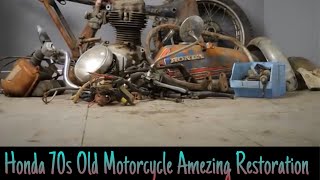 Amezing Restoration 55 Year Old Motorcycle  1970s Old Rusty Motorcycle Full Restoration [upl. by Zemaj814]