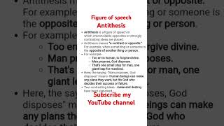 English literature figure of speech Antithesis definition and examples studyadda adareshsir [upl. by Anecusa]