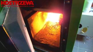 KOSTRZEWA Twin Bio boiler pellet burner in action [upl. by Rimisac]