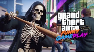 GTA 5 Skelten Funny Game Play gta gta5spidermanfunnyjump [upl. by Marzi]