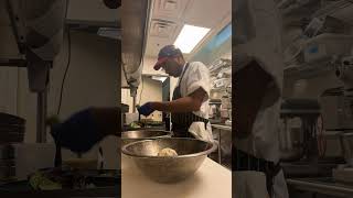 Service on garde manger fypage chef cooking work restaurant pov hiphop music rap food [upl. by Leatri]