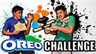 OREO TASTE TEST CHALLENGELOSER SHOT WITH PAINTBALL GUN [upl. by Rieger379]