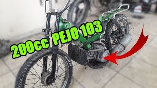 TÜRKİYEDE TEK 200cc PEJO 103 SU SOĞUTMALI pejo103 mobilet modifiye [upl. by Ransome]