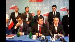 KONFERENCJA PRASOWA ZBIGNIEW STONOGA WARSZAWA 27 06 2015 [upl. by Limann]