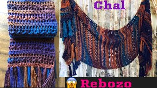 💓Cómo Tejer Chal Shawl Rectangular en Crochet Paso a Paso [upl. by Lusar952]