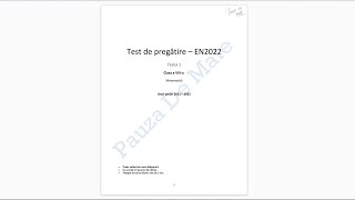 Testul 1 de pregatire pentru Evaluare Nationala 2022 [upl. by Abert]