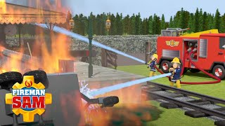 Big Fire 🔥 Police Team Up With Fireman Sam 🚔  Fireman Sam Official  Cartoons for Kids [upl. by Rahcir]