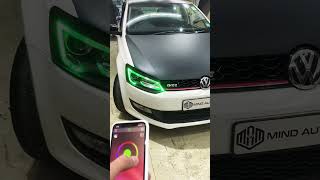 Volkswagen Polo AUDI INSPIRED Headlamps  VW Polo Modified  Phone App Controlled Headlamps🔥 [upl. by Kopple]